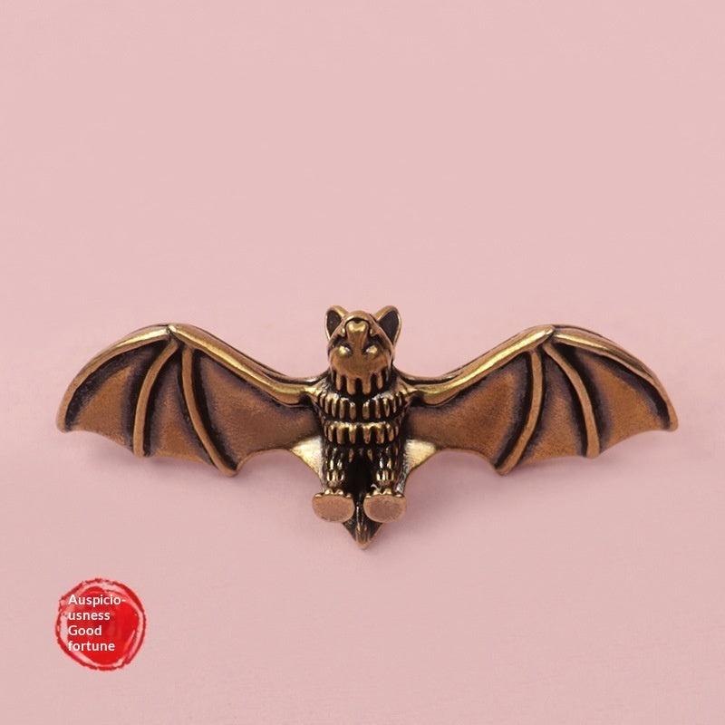 Creative Bat Figurine Brass Craftwork