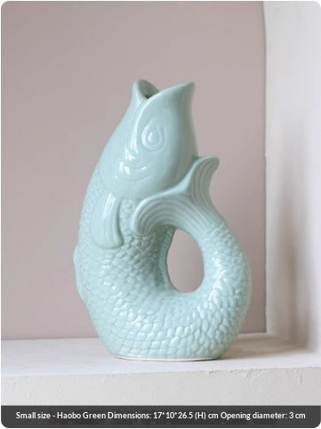 Ceramic Fish-Shape Flower Arrangement Vase For Sophisticated Home Decor