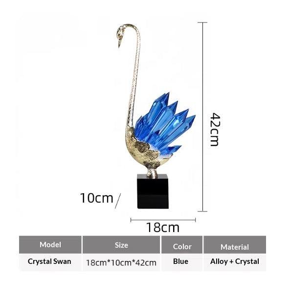 Affordable Luxury Crystal Swan High-End Home Decor For Foyer