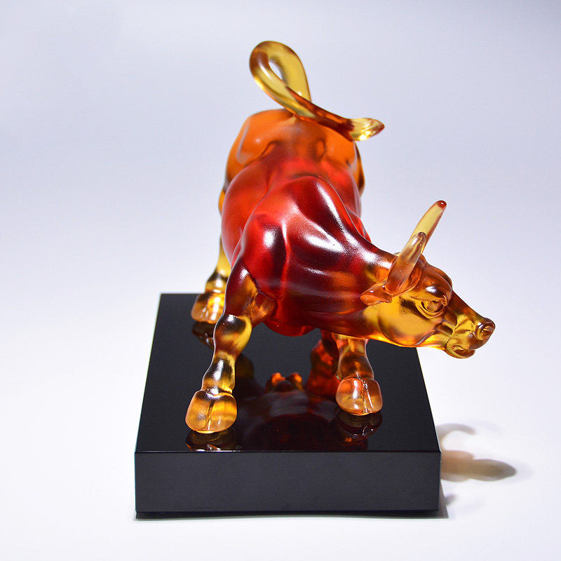 Lustrous Ornaments Fortune-Attracting Ox Statues And Crafts