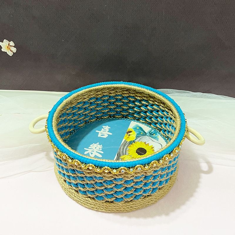 Ins Countryside Storage Basket Hemp Rope