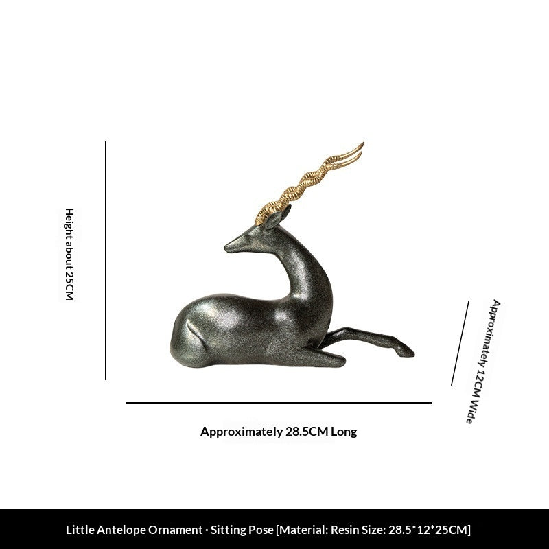 Luxury High-end Deer-themed Minimalist Resin Home Decor Ornament