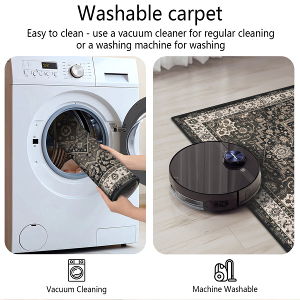 Kitchen Rug Sets Of 3 Washable Boho Kitchen Rugs And Runner Carpets Non Slip Kitchen Area Rug For Laundry Room Entryway Hallway