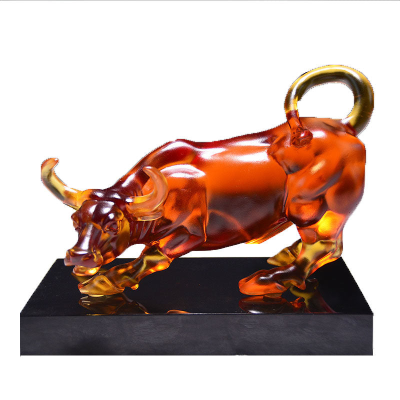 Lustrous Ornaments Fortune-Attracting Ox Statues And Crafts