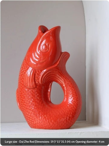 Ceramic Fish-Shape Flower Arrangement Vase For Sophisticated Home Decor