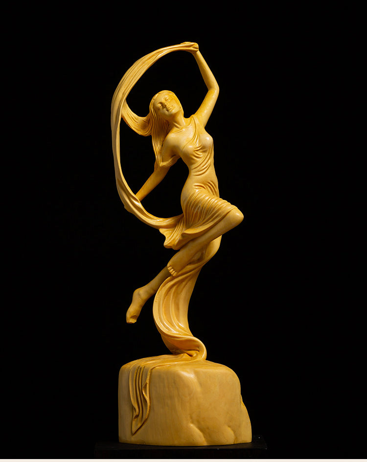 Handicrafts Beauty Figures Wood Carving Ornaments