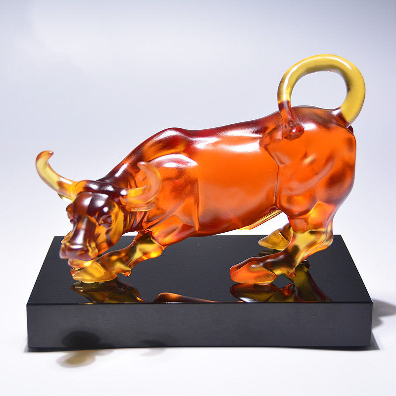 Lustrous Ornaments Fortune-Attracting Ox Statues And Crafts