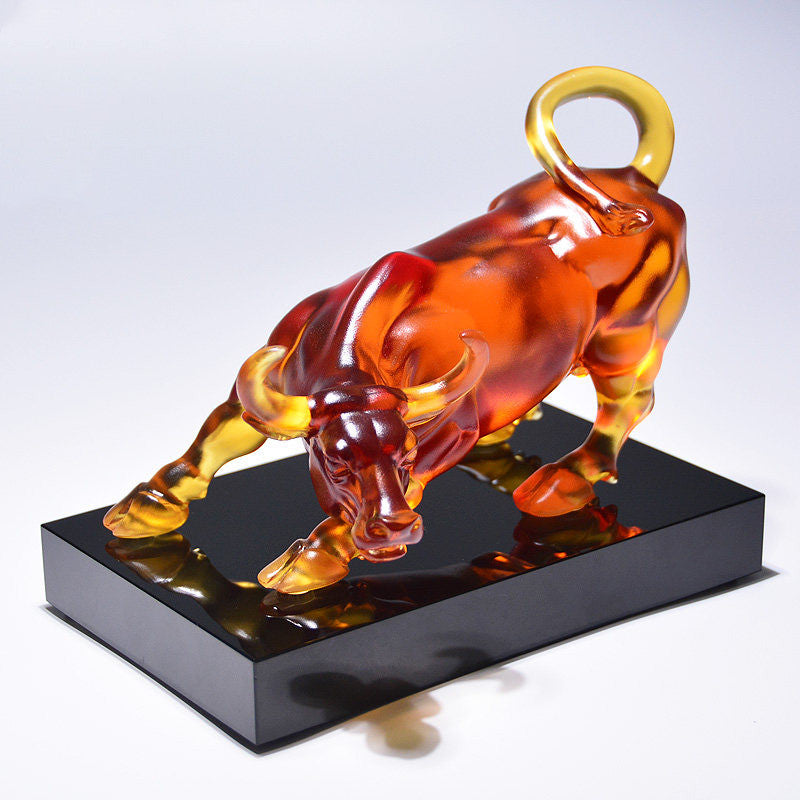 Lustrous Ornaments Fortune-Attracting Ox Statues And Crafts