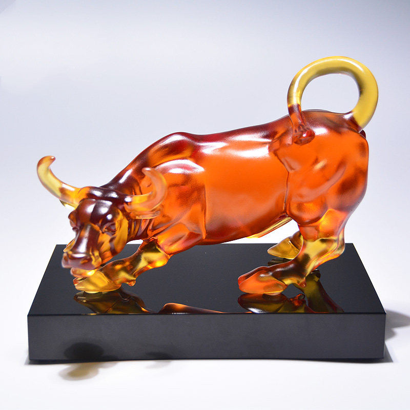 Lustrous Ornaments Fortune-Attracting Ox Statues And Crafts