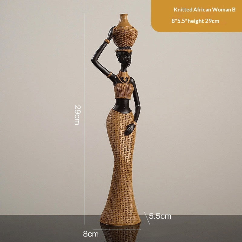 Arrival Creative Retro African Solid Wood Art Piece And Home Decor
