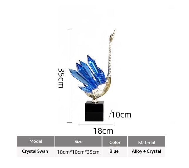 Affordable Luxury Crystal Swan High-End Home Decor For Foyer