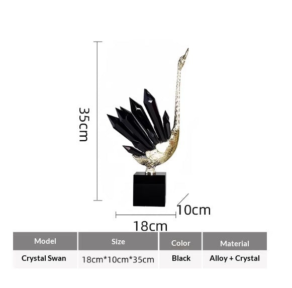 Affordable Luxury Crystal Swan High-End Home Decor For Foyer