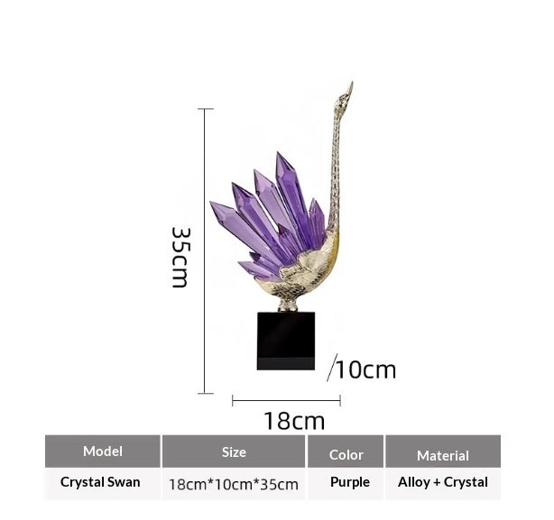 Affordable Luxury Crystal Swan High-End Home Decor For Foyer